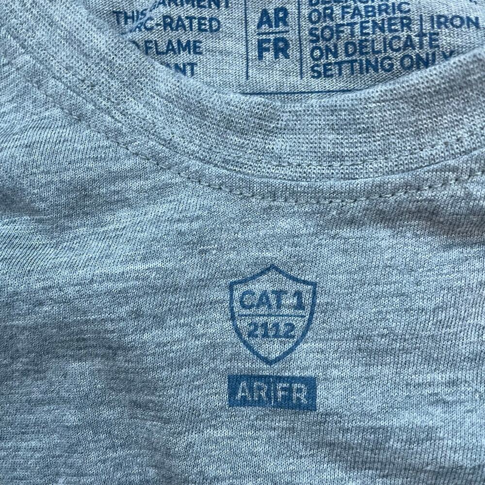 Tyndale FR Shirt Mens XL Gray Long Sleeve Arc Rated CAT 1 NFPA 2112 NWT USA - Picture 5 of 11